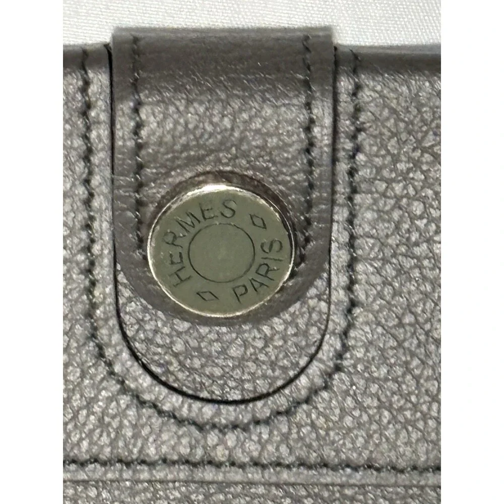 Hermes R.M.S. Card Holder Gris Meyer Evercolor  2023 B Stamp